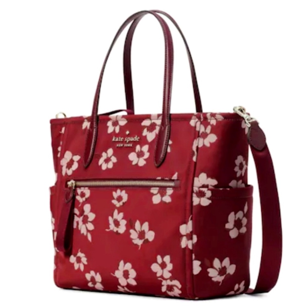 Kate Spade Burgundy Floral Tote